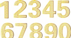 字体设计9黄金数字符号矢量素