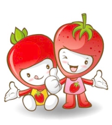水果活动卡通草莓矢量图图片