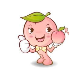 水果活动卡通桃子矢量图图片