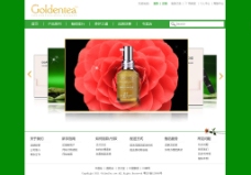 绿色产品绿色风格护发产品网站首页psd模板图片