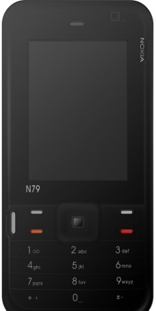 诺基亚N79黑色 效果表现图片