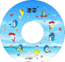 超级卡通儿童卡通超级可爱的海豚游泳圈图片