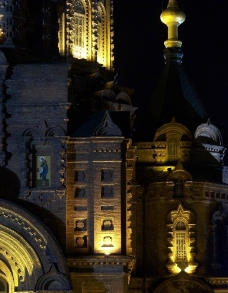 圣教哈尔滨圣索菲亚大教堂的夜晚图片