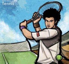 漫画体育漫画网球体育比赛图片