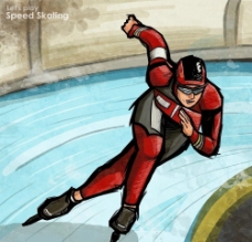 动漫动画漫画滑冰速滑运动图片