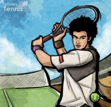 漫画体育漫画网球体育比赛图片