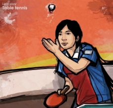 漫画体育漫画乒乓球体育比赛图片