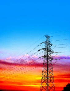 高压电网自然风景图片