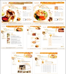 韩国菜韩国美食网页设计模板图片