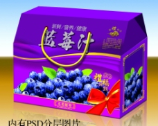 蓝莓包装礼盒（展开图）图片