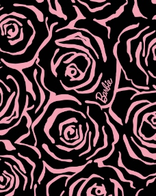 玫瑰底纹布花设计图片