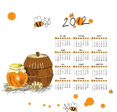 蜂蜜和蜜蜂2012日历图片
